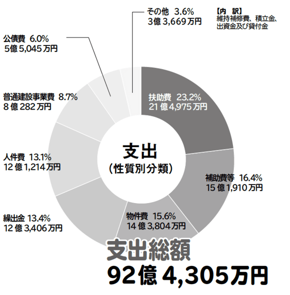 支出総額のグラフ