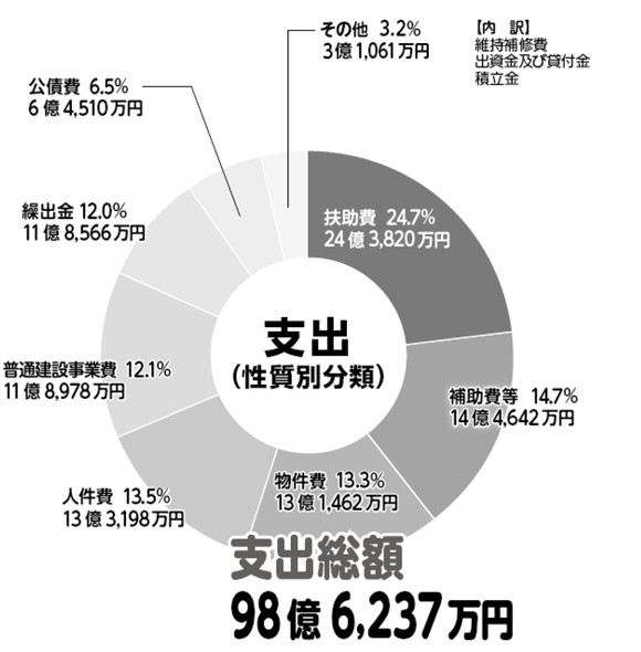 支出総額のグラフ