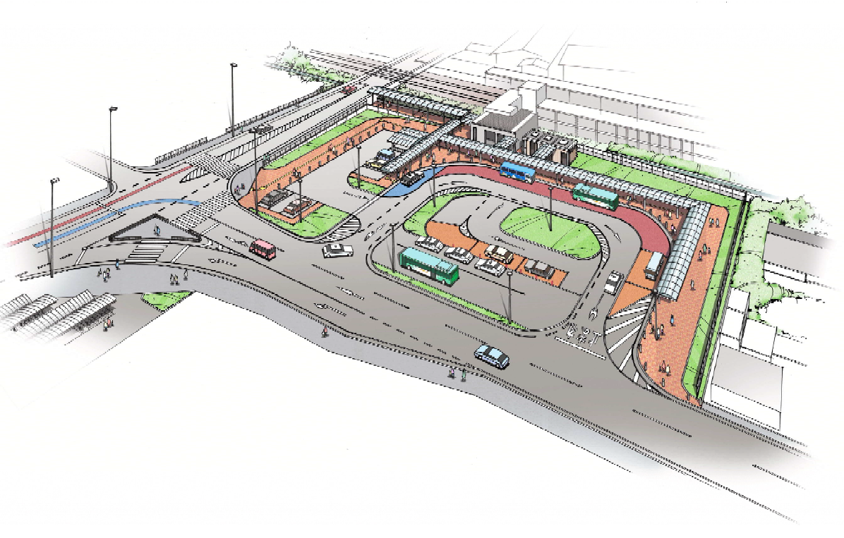 水巻駅南口駅前広場計画図