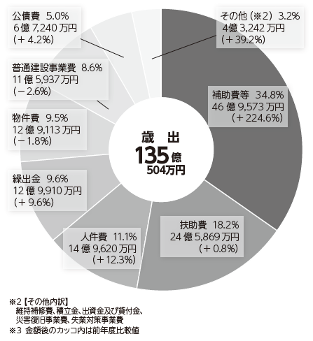 歳出のグラフ