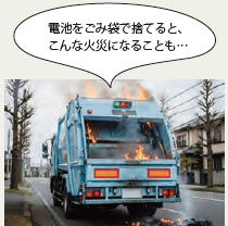火事が起きたごみ収集車