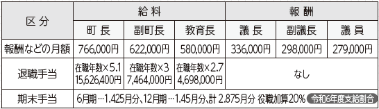 報酬などの状況の表