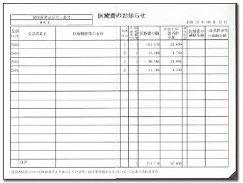 通知表の例