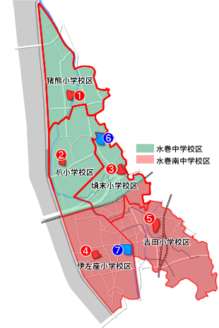 通学区域図